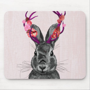 Jackalope met roze Antlers 2 Muismat