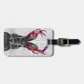 Jackalope met roze Antlers Bagagelabel (Voorkant horizontaal)