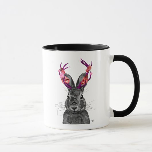 Jackalope met roze Antlers Mok (Rechts)