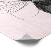 Jackalope met roze Antlers Poster (Hoek)