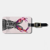 Jackalope met Roze Geweien 2 Bagagelabel (Voorkant horizontaal)