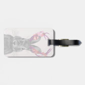 Jackalope met Roze Geweien 2 Bagagelabel (Achterkant horizontaal)