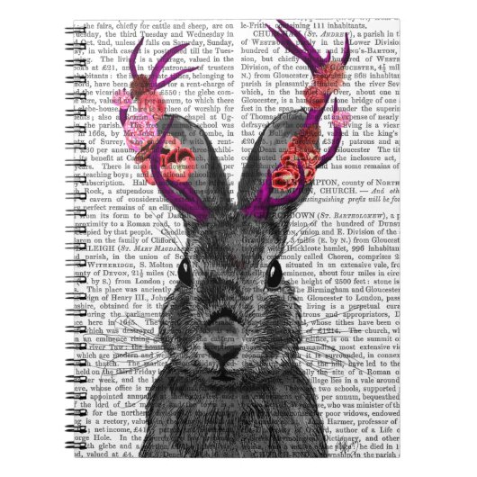Jackalope met Roze Geweien Notitieboek (Voorkant)
