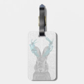 Jackalope met Turquoise Antlers Bagagelabel (Achterkant verticaal)