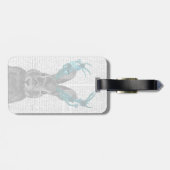 Jackalope met Turquoise Antlers Bagagelabel (Achterkant horizontaal)