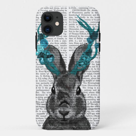 Jackalope met Turquoise Antlers Case-Mate iPhone Case (Achterkant)