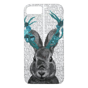 Jackalope met Turquoise Antlers iPhone 8/7 Hoesje