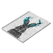 Jackalope met Turquoise Antlers Notitieboek (Linkerzijde)