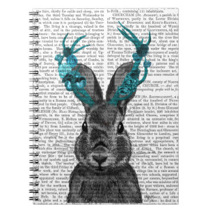 Jackalope met Turquoise Antlers Notitieboek
