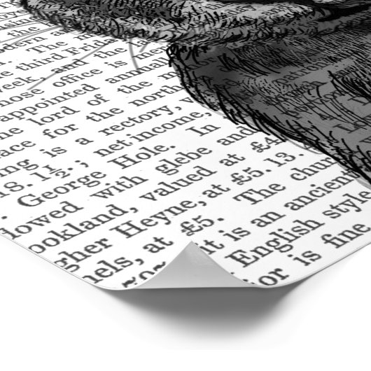 Jackalope met Turquoise Antlers Poster (Hoek)