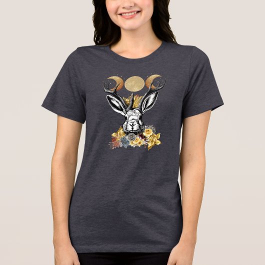 Jackalope Moon Goddess T-shirt (Voorkant)