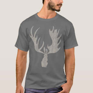 Jackalope Rabbit met Moose Antlers T-shirt