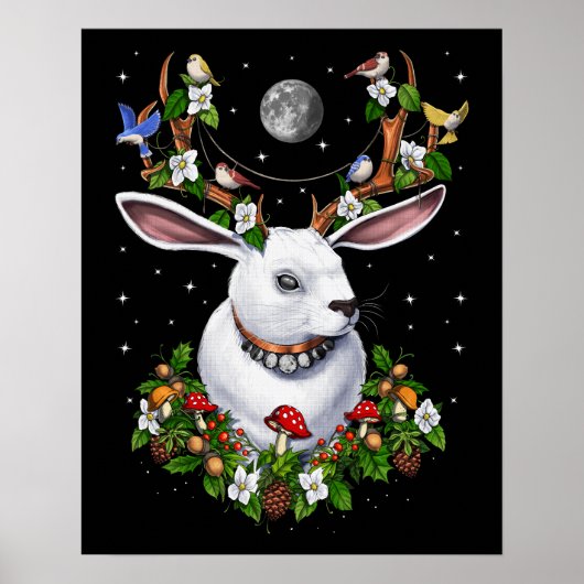 Jackalope Rabbit Poster (Voorkant)