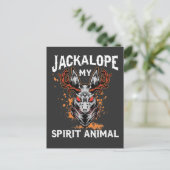 Jackalope Spirit Animal Jackrabbit Antelope Horns Briefkaart (Staand voorkant)