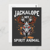 Jackalope Spirit Animal Jackrabbit Antelope Horns Briefkaart (Voorkant / Achterkant)
