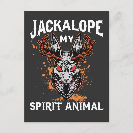 Jackalope Spirit Animal Jackrabbit Antelope Horns Briefkaart (Voorkant)