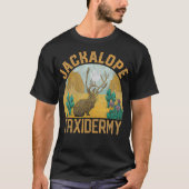 JACKALOPE Taidermy Desert Mountain Cactus T-shirt (Voorkant)