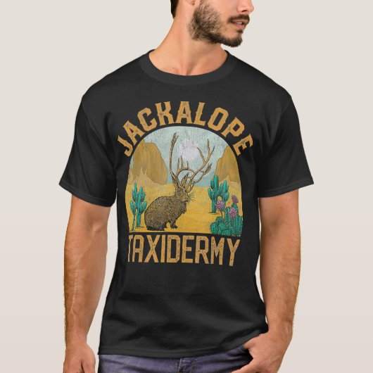 JACKALOPE Taidermy Desert Mountain Cactus  T-shirt (Voorkant)