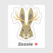 Jackalope, Vinyl Sticker (Vel)