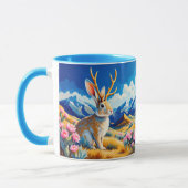 Jackalope Waarneming Voeg Tekst of Naam Koffie toe Mok (Links)