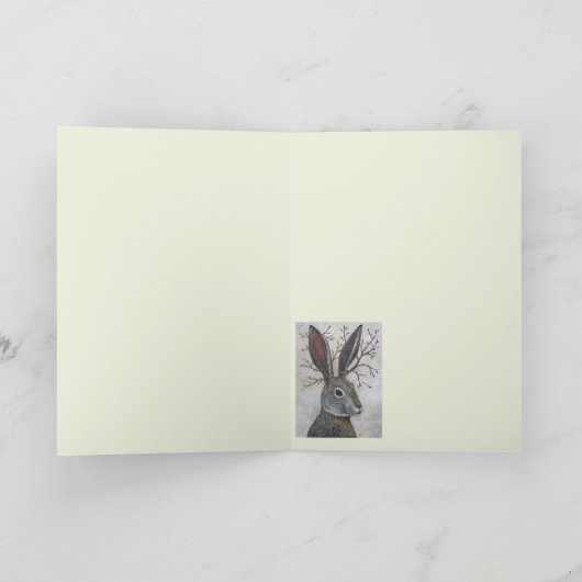 Jackalope wannabe-kaart kaart (Binnen)