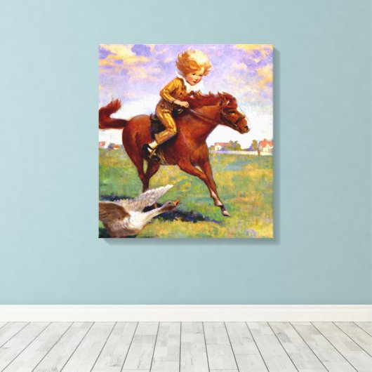 "Jackanapes" van Jessie Willcox Smith Canvas Afdruk (Insitu (Houten vloer))