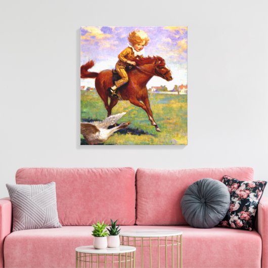 "Jackanapes" van Jessie Willcox Smith Canvas Afdruk (Insitu (Woonkamer))
