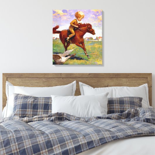 "Jackanapes" van Jessie Willcox Smith Canvas Afdruk (Insitu (Slaapkamer))