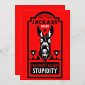 Jackass Award Bedankkaart (Voorkant / Achterkant)