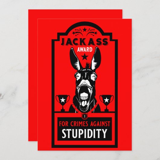 Jackass Award Bedankkaart (Voorkant / Achterkant)