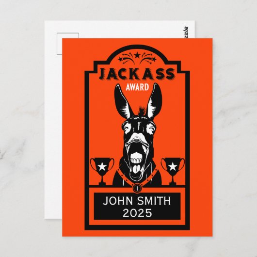 Jackass Award Briefkaart (Voorkant / Achterkant)