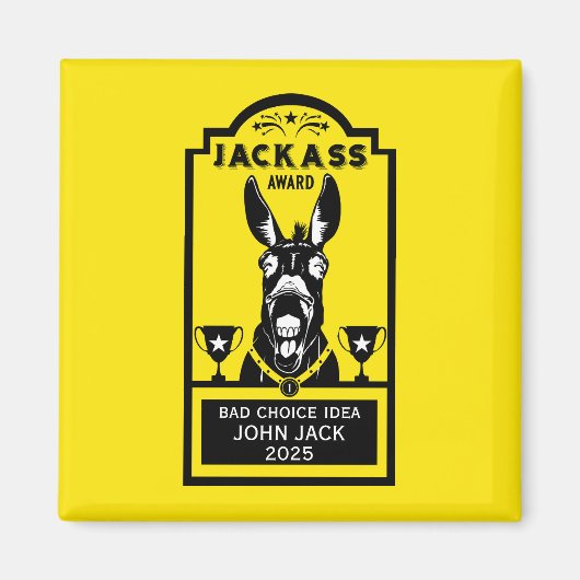 Jackass Award Magneet (Voorkant)