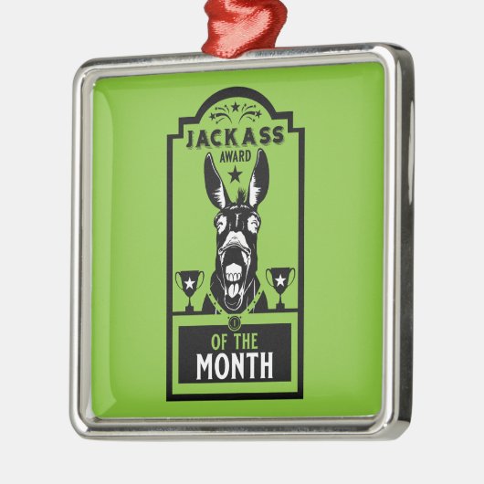 Jackass Award Metalen Ornament (Links)