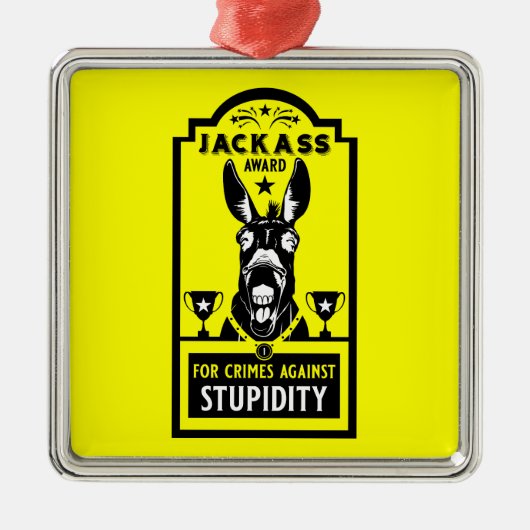 Jackass Award Metalen Ornament (Voorkant)