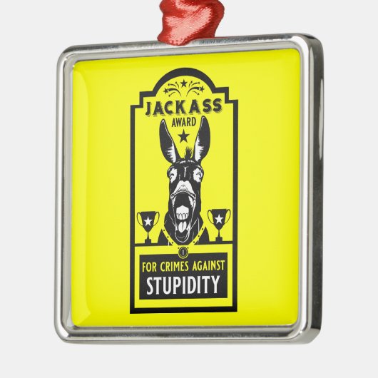 Jackass Award Metalen Ornament (Links)