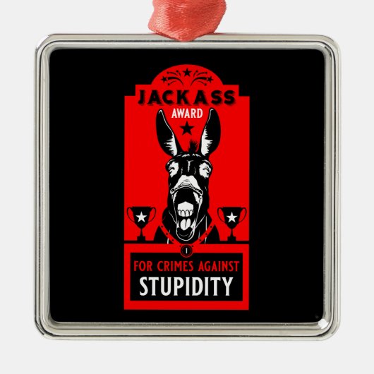 Jackass Award Metalen Ornament (Voorkant)