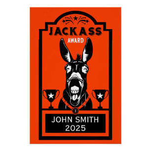 Jackass Award Perfect Poster