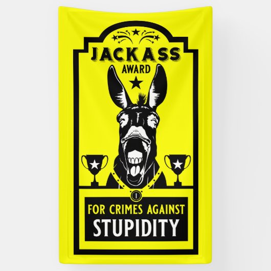 Jackass Award Spandoek (Verticaal)