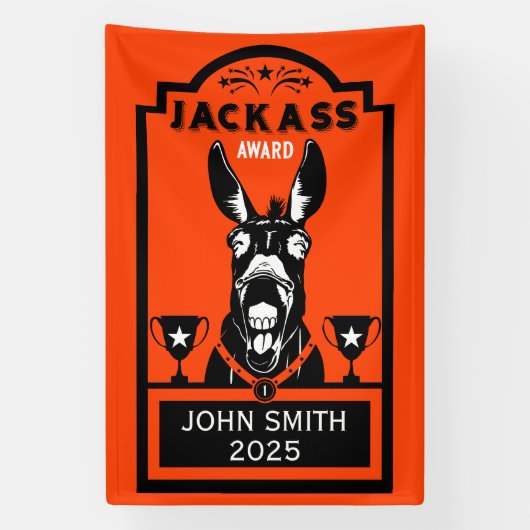 Jackass Award Spandoek (Verticaal)