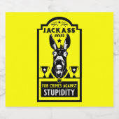 Jackass Award Sparkling Wijnetiket (Enkel label)