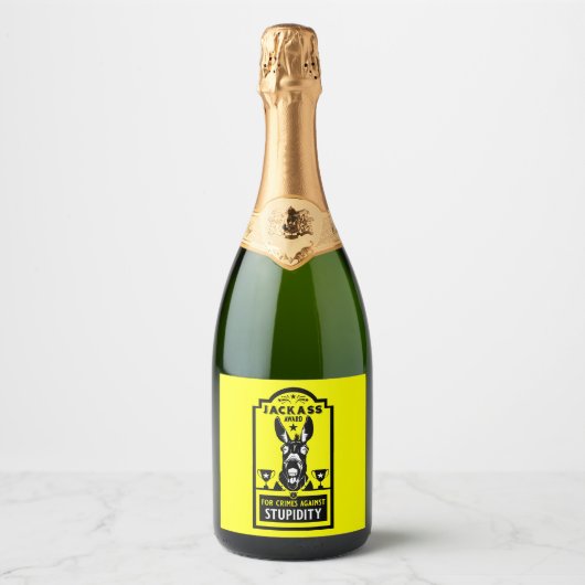 Jackass Award Sparkling Wijnetiket (Voorkant)