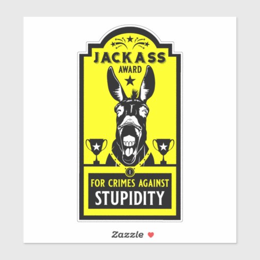Jackass Award Sticker (Vel)
