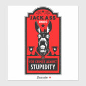 Jackass Award Sticker (Vel)