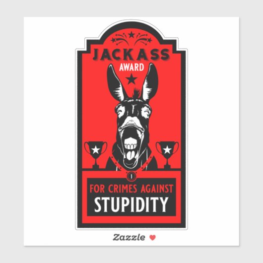 Jackass Award Sticker (Vel)