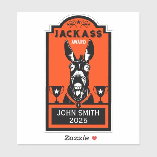 Jackass Award Sticker (Vel)