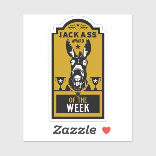 Jackass Award Sticker (Vel)