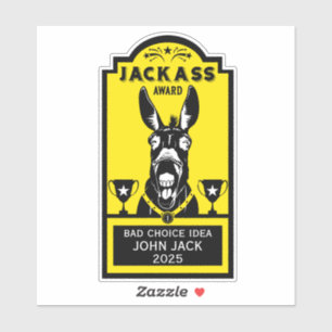Jackass Award Sticker