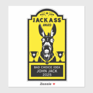 Jackass Award Sticker