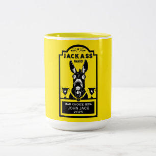 Jackass Award Tweekleurige Koffiemok