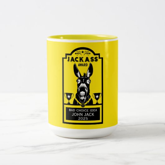 Jackass Award Tweekleurige Koffiemok (Center)